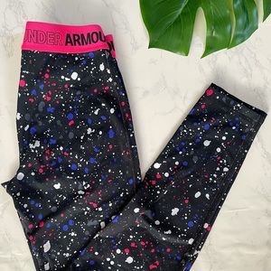 EUC!  Under Armour Leggings Splatter Pattern